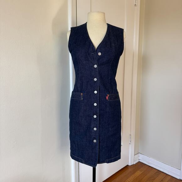 Levi's X Kenzo Denim Jean Mini Dress Small - Picture 1 of 8
